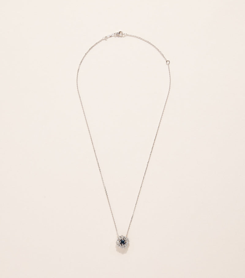 Suzanne Kalan white gold diamond sapphire necklace (British brand)