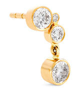 Harrods Sophie Bille Brahe Yellow Gold and Diamond Stella Diamant Single Right Earring- Buy online at McGrocer