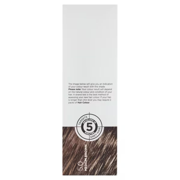 Superdrug Colour For Men Medium Brown 5.0 hair dye (British brand)