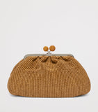 Weekend Max Mara woven Pasticcino clutch bag 21cm (British brand)