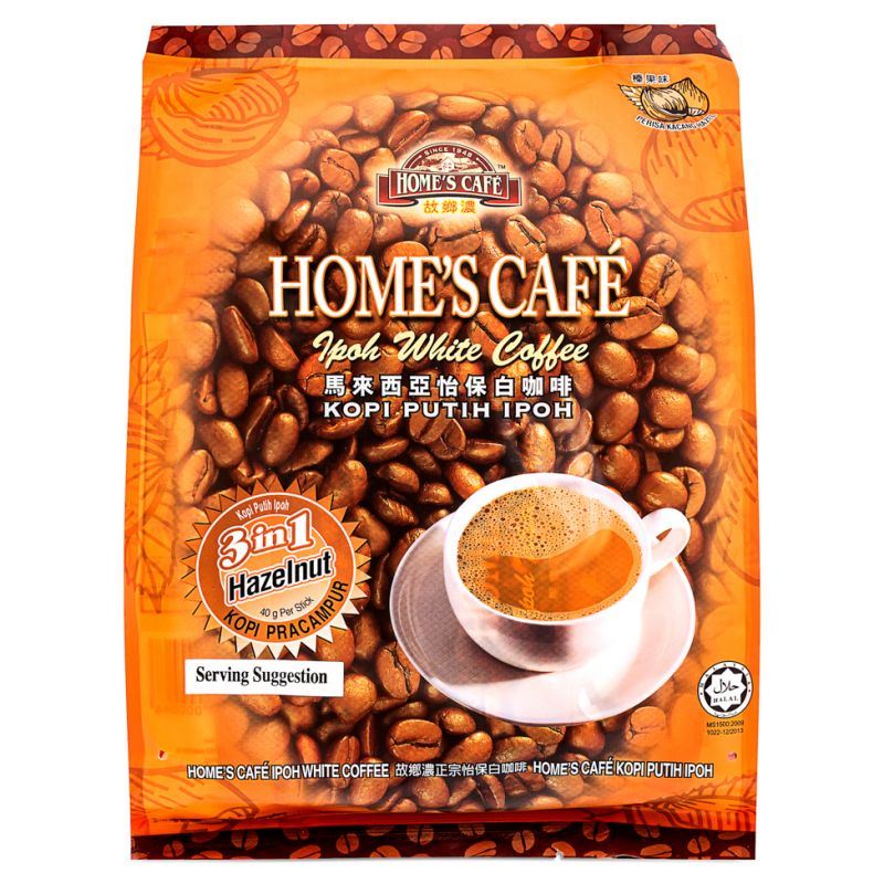 Home's Cafe Ipoh hazelnut white coffee sachets (British brand)