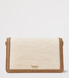Aspinal of London Raffia Eliza clutch bag (British brand)