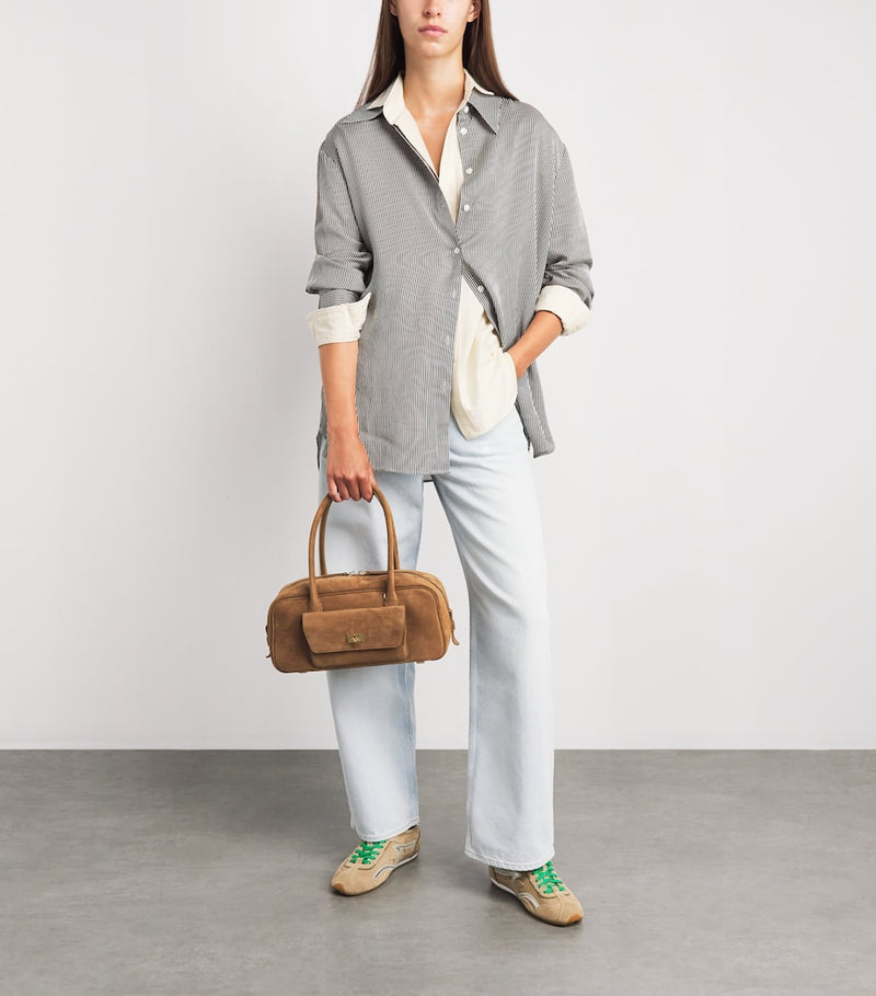 Sandro Paris suede top-handle bag - British product