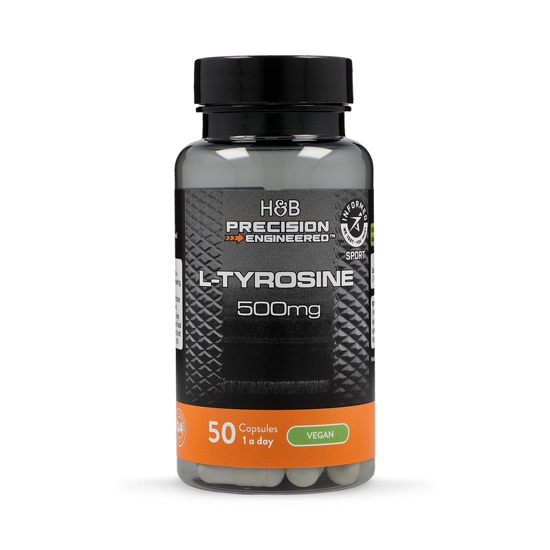 L-Tyrosine 500mg capsules box 50 units, UK version