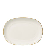 Harrods Villeroy & Boch Anmut Gold-Trimmed Porcelain Pickle Dish (22cm x 20cm)- Buy online at McGrocer