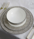 O.W. London Maze pattern dinner plates set of 2, 26cm diameter, imported from the UK