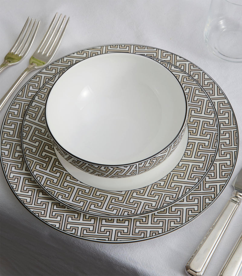 O.W. London Maze pattern dinner plates set of 2, 26cm diameter, imported from the UK