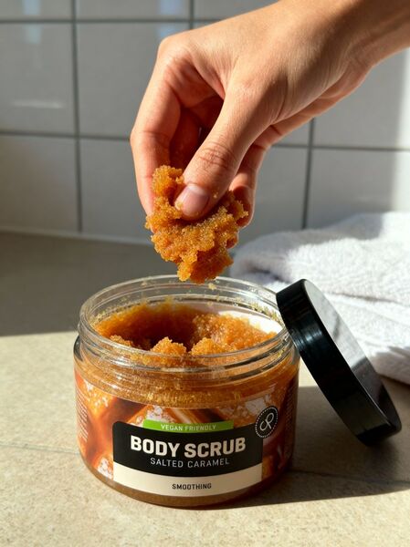 COSMEPICK salted caramel body scrub 3 x 250g, UK version