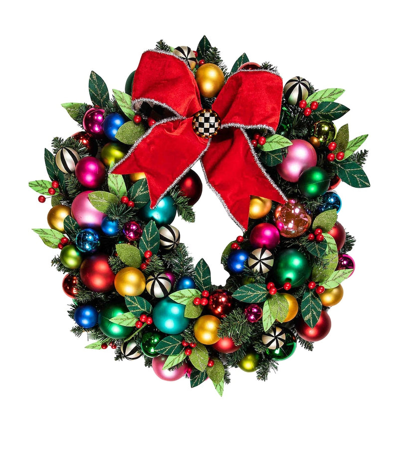 MacKenzie-Childs Jubilee Ribbon Wreath 61cm (British brand)