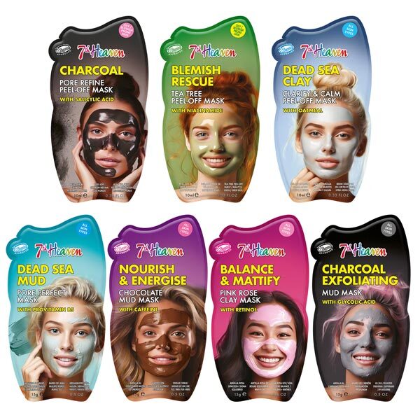 7th Heaven face mask mixed bundle 7 items (British brand)