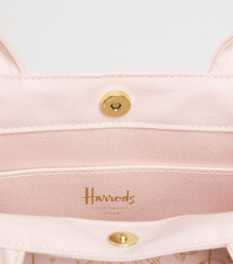 Harrods Gold Building shopper bag cotton canvas, UK version