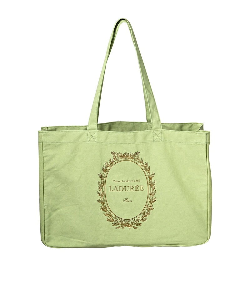 Ladurée logo tote bag large organic cotton, UK version