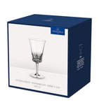 Villeroy & Boch set of two cut-crystal water goblets, 250ml capacity (British brand)