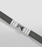 Marli New York white gold and saffiano leather UNII bracelet, UK version