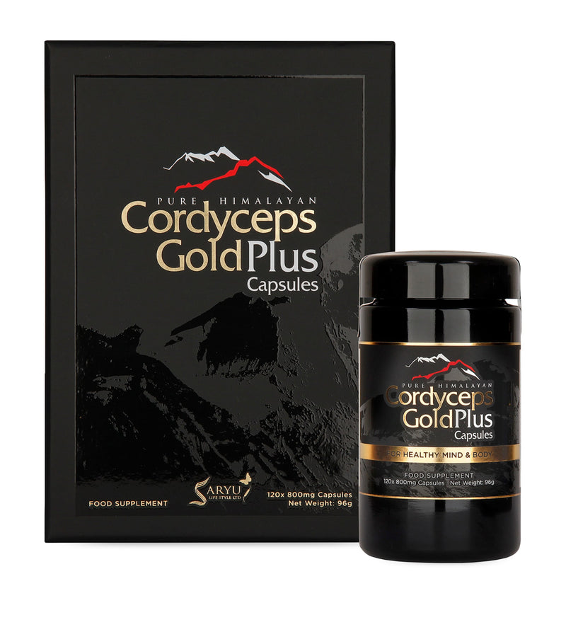 Pure Himalayan Cordyceps Gold Plus dietary supplement 120 capsules, imported from the UK