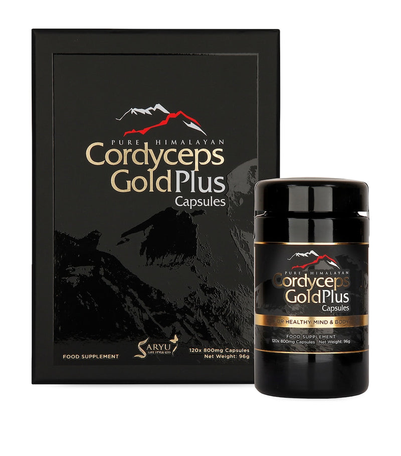 Pure Himalayan Cordyceps Gold Plus dietary supplement 120 capsules, imported from the UK