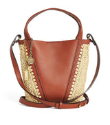 Harrods Chloé Small Raffia-Effect and Leather Spin Tote Bag- Buy online at McGrocer