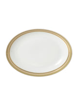 Harrods Bernardaud Augusta Coupe Oval Art Deco Porcelain Platter 39cm x 28cm- Buy online at McGrocer