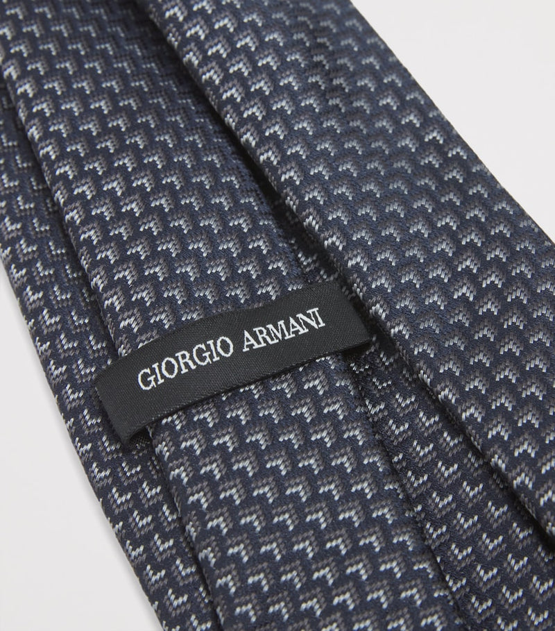 Giorgio Armani herringbone silk tie 7cm (British brand)