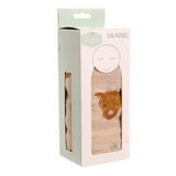 Ziggle Cotton Muslin Swaddle Highland Cow 120x120cm (British brand)