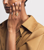 Azlee yellow gold diamond Guardian Relic signet ring - British product