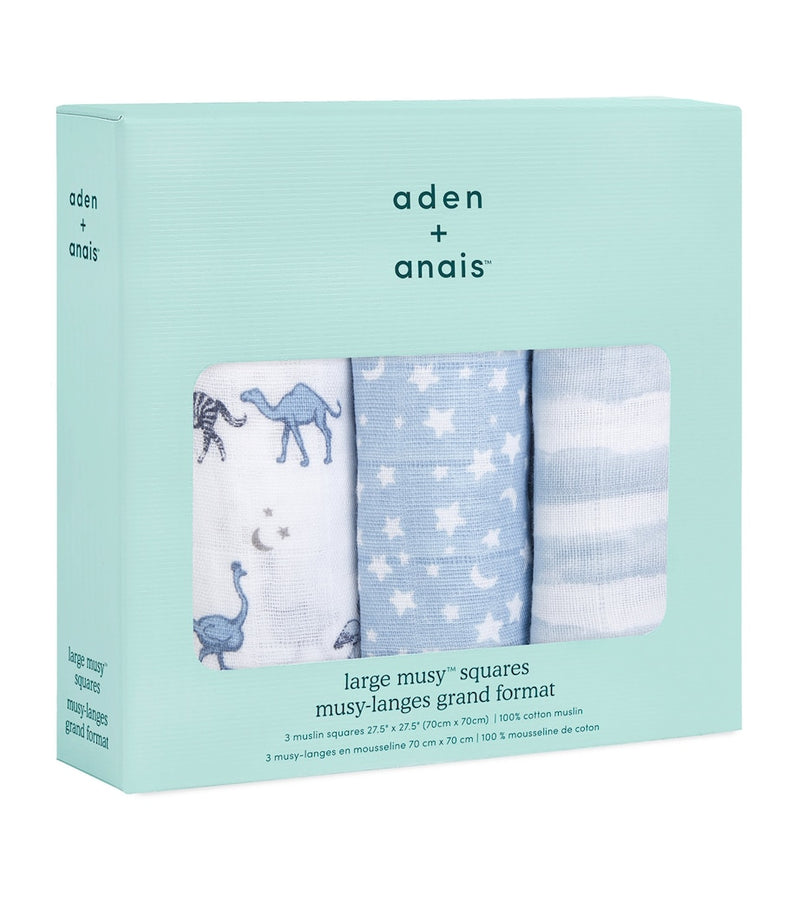 aden + anais Rising Star musy squares set of 3 (British brand)