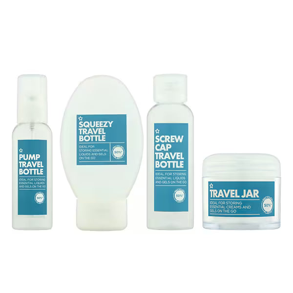 Superdrug travel set bundle 100ml bottle and 60ml jar (British brand)