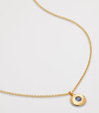 Monica Vinader gold vermeil sapphire birthstone necklace (British brand)