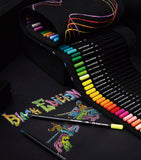 Faber-Castell Black Edition colour pencil roll with 72 pencils - British product