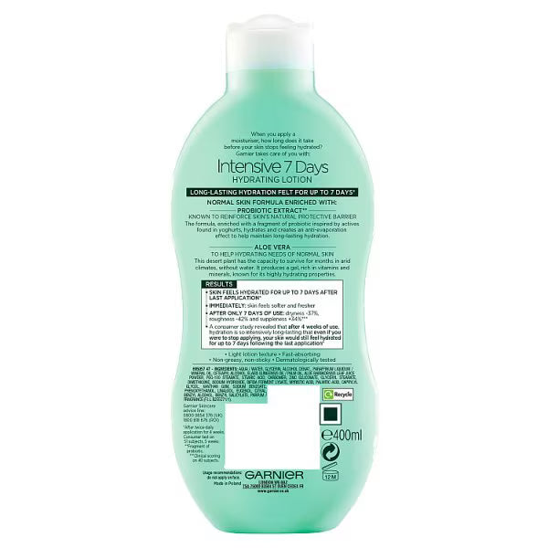 Garnier Intensive 7 Days Aloe Body Lotion 400ml, UK version