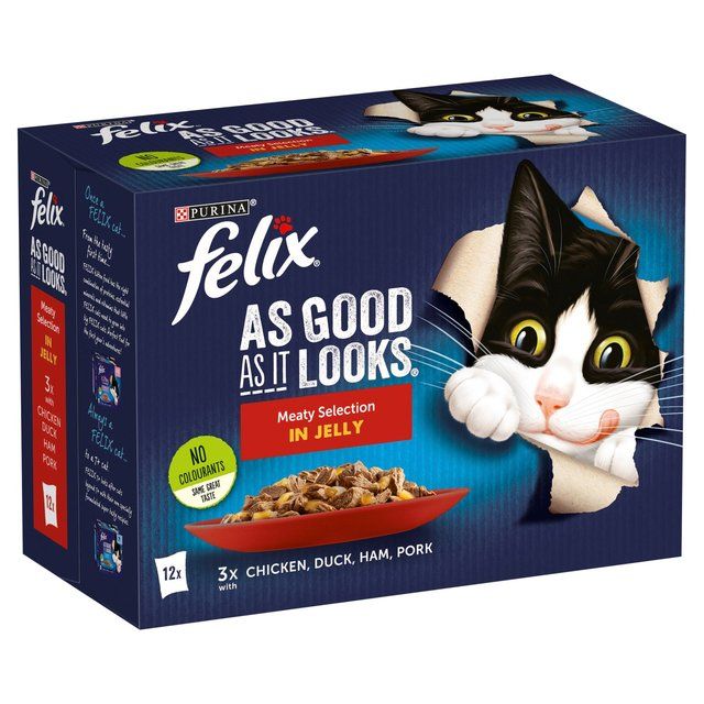 Felix As Good As it Looks Meaty Selection in Jelly Wet Cat Food 12 x 100g