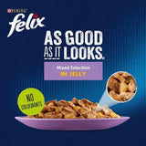 Felix As Good As it Looks Senior 7+ Mixed in Jelly Wet Cat Food 12 x 100g