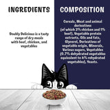 Felix Doubly Delicious Beef Chicken & Vegetables Dry Cat Food 750g