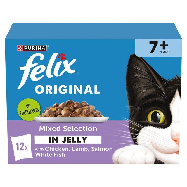 Felix Original Senior 7+ Mixed Selection in Jelly Wet Cat Food 12 x 85g