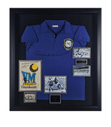 Harrods Framed Display with Brazil 1958 World Cup Pelé and Squad Signed Jersey and Programme- Buy online at McGrocer