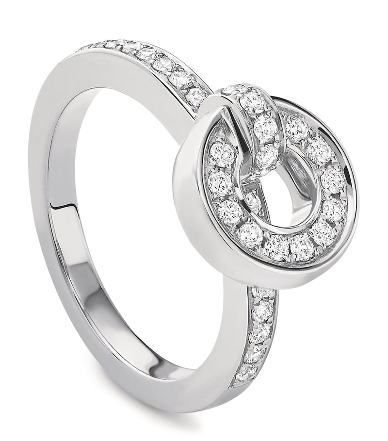Boodles white gold diamond Roulette flip ring, imported from the UK