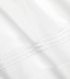 Pratesi Egyptian cotton Super King flat sheet with triple stripe, 300cm x 270cm, imported from the UK