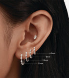 Maria Tash single diamond hoop earring 6.5mm (British brand)