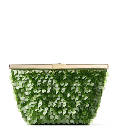 Harrods Jimmy Choo Heart Paillette Ganache Clutch Bag- Buy online at McGrocer
