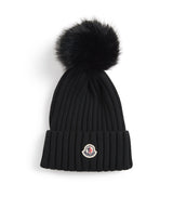 Harrods Moncler Virgin Wool Pom-Pom Beanie- Buy online at McGrocer