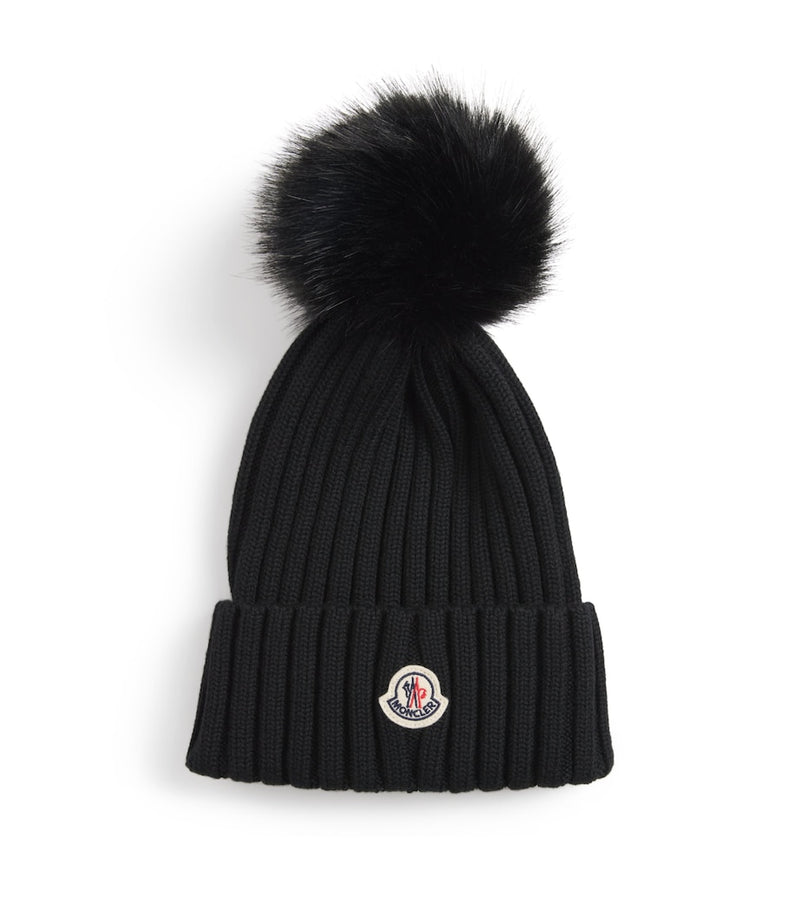 Moncler virgin wool pom-pom beanie (British brand)