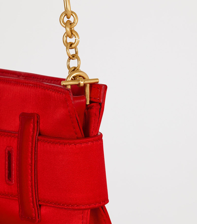 Balmain satin Anthem clutch bag zebra print, imported from the UK