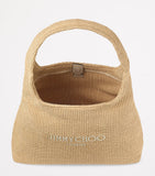 Jimmy Choo raffia beach diamond shoulder bag, imported from the UK