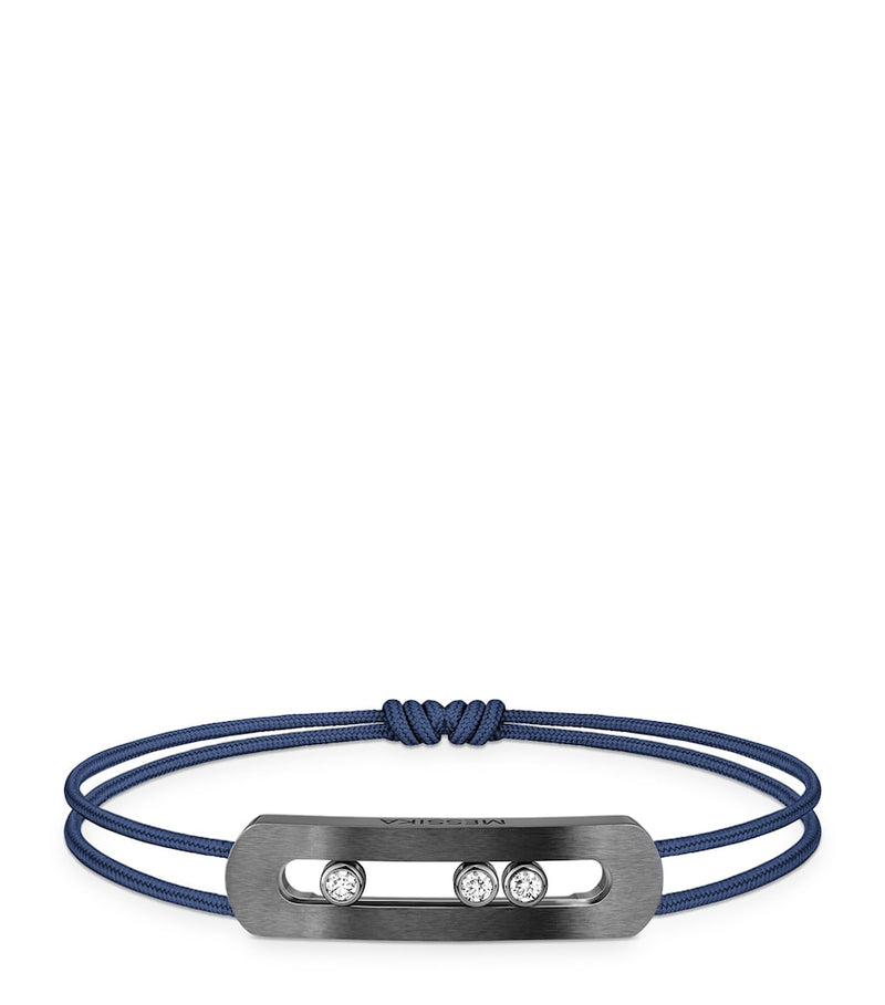Messika Move graphite titanium diamond bracelet 0.23ct, UK version