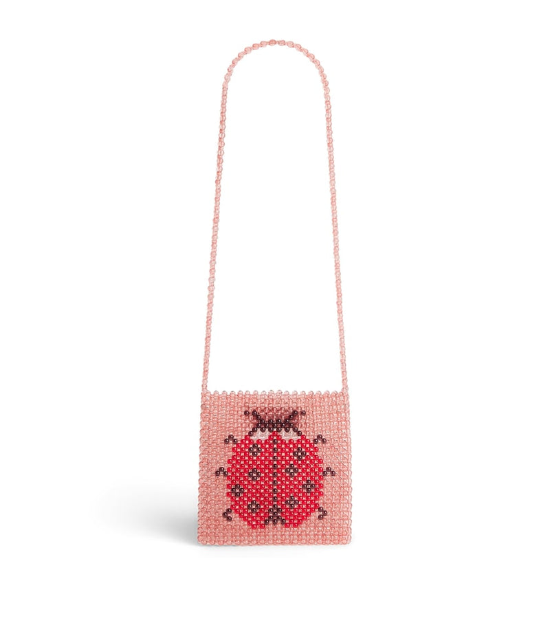 Konges Sløjd beaded ladybug shoulder bag, imported from the UK