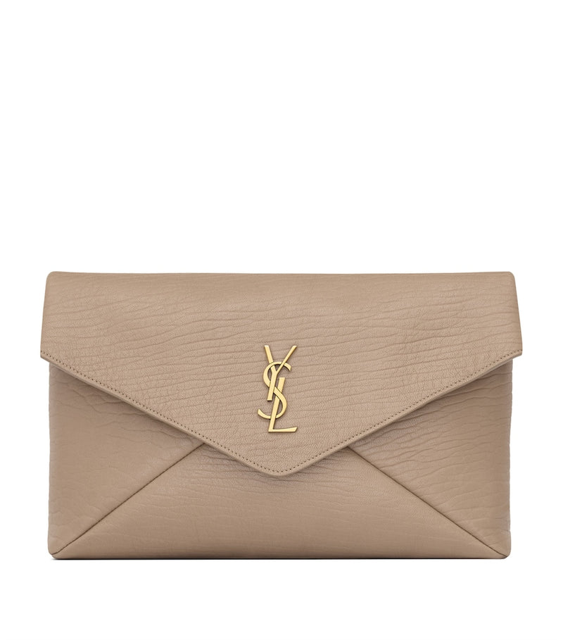 Saint Laurent Cassandre large leather envelope pouch, UK version