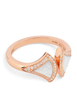 Harrods Bvlgari Rose Gold, Diamond and Mother-of-Pearl Divas' Dream Ring- Buy online at McGrocer