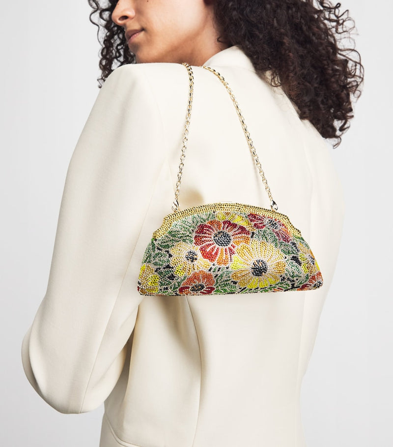 Judith Leiber Venetian meadow clutch bag miniature, imported from the UK