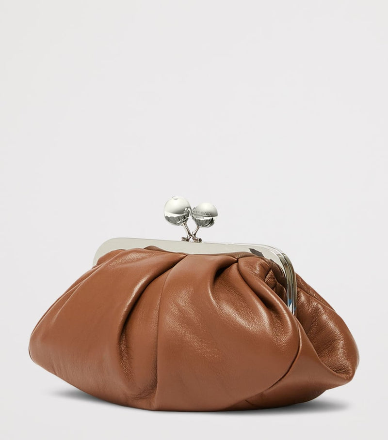 Weekend Max Mara Pasticcino small leather clutch bag, UK version
