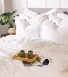 Peter Reed emperor flat sheet with stripe embroidery, 356cm x 292cm, imported from the UK
